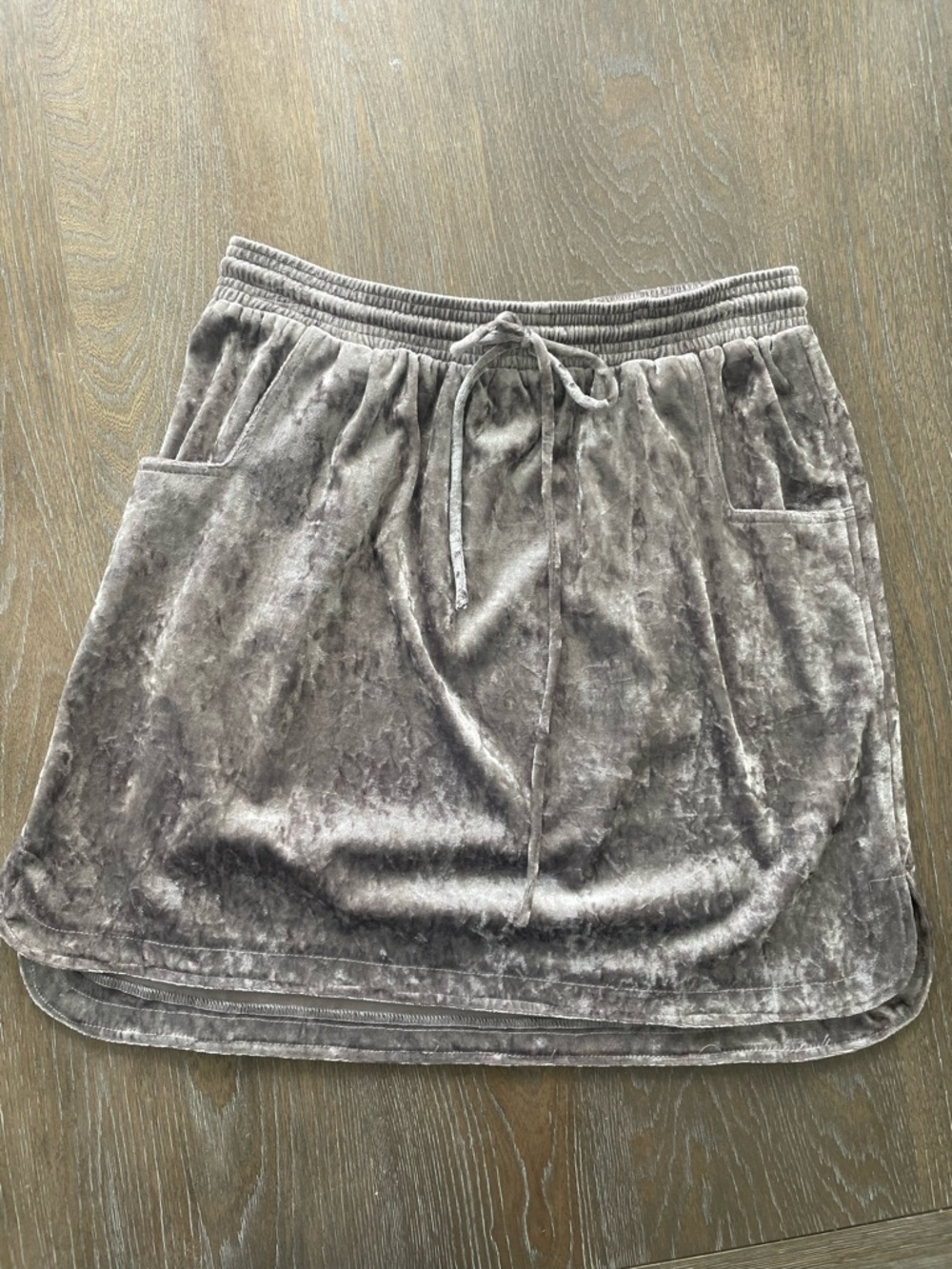 Velour Mini Skirt
